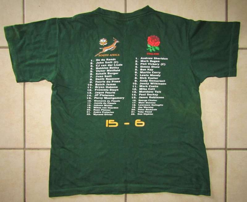 2007 World Champions Springbok Rugby Shirt