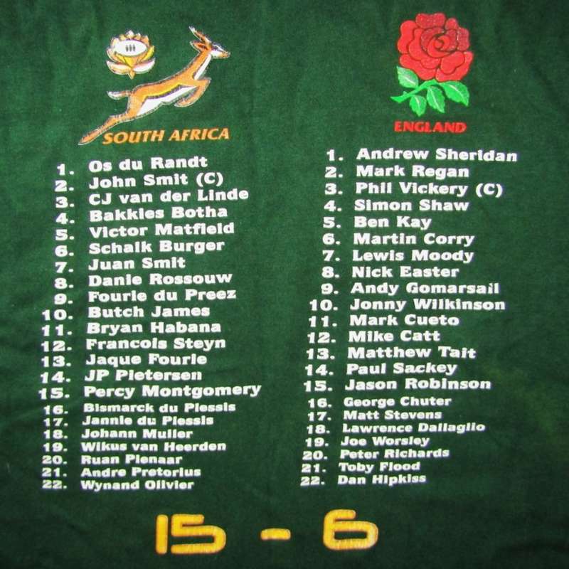2007 World Champions Springbok Rugby Shirt