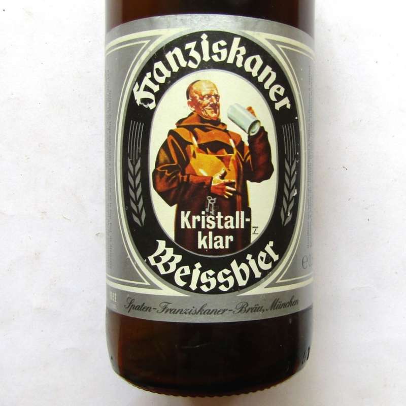 Old German Franziskaner Beer Bottle with Cap