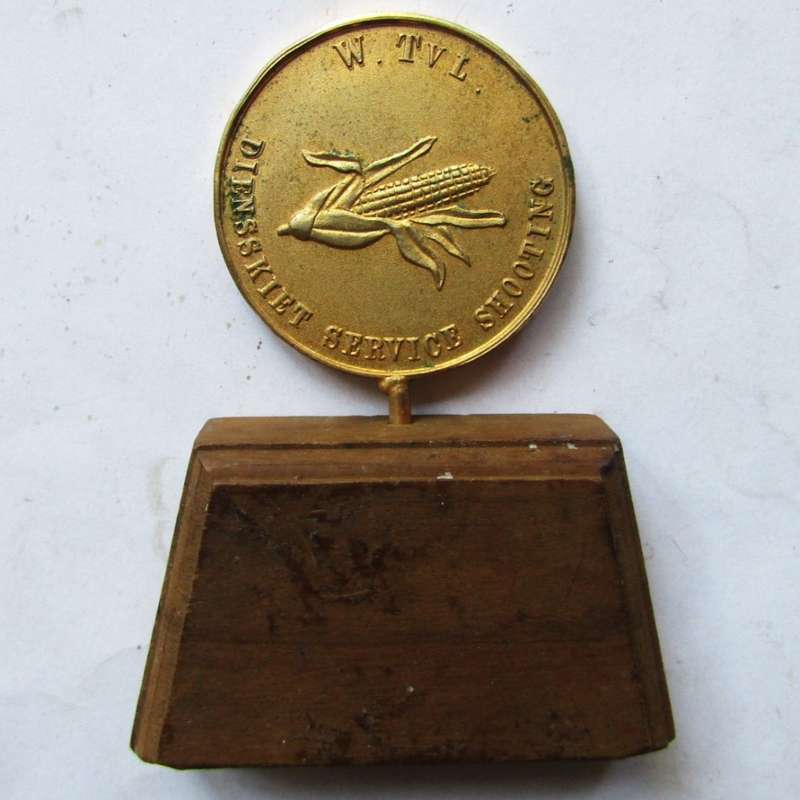 Old Wes Transvaal Diens Skiet / Service Shooting Medal Plaque