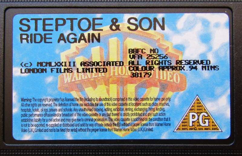 Steptoe and Son Ride Again - Wilfrid Brambell - Movie VHS Tape (1996)