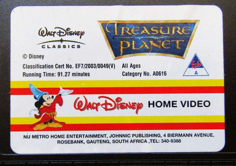 Treasure Planet - Walt Disney VHS Tape (2003)