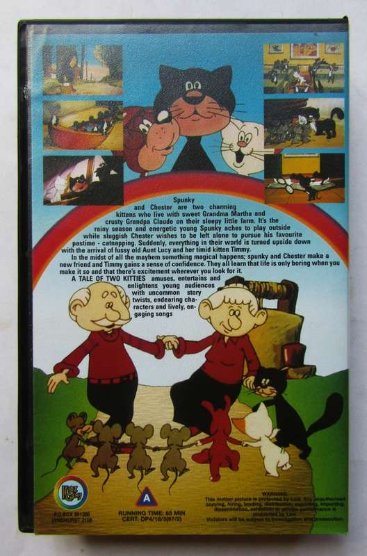 A Tale of Two Kitties - Kids Movie VHS Tape (1997)