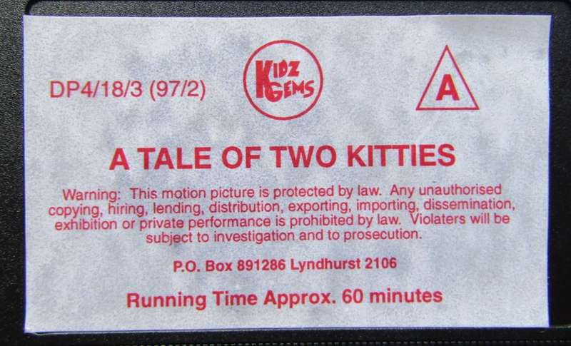 A Tale of Two Kitties - Kids Movie VHS Tape (1997)