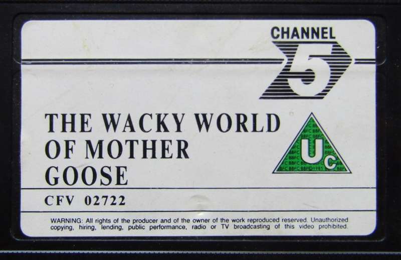 The Wacky World of Mother Goose - VHS Video Tape (1986)