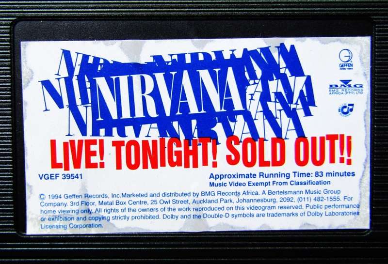 Nirvana - Live! Tonight! Sold Out! - VHS Video Tape (1994)