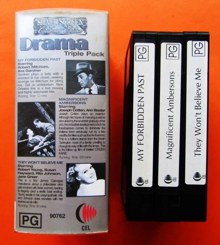 Silver Screen Collectors Edition - Drama VHS Tape Triple Pack