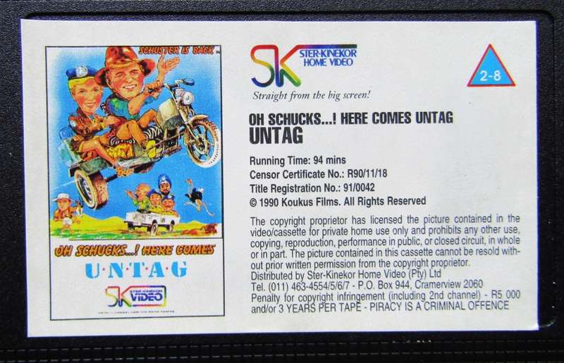 Oh Schucks! Here Comes Untag - Leon Schuster - Movie VHS Tape (1990)