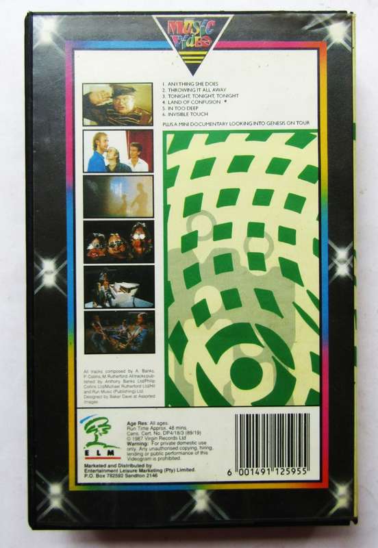 Genesis - Visible Touch - VHS Video Tape (1989)