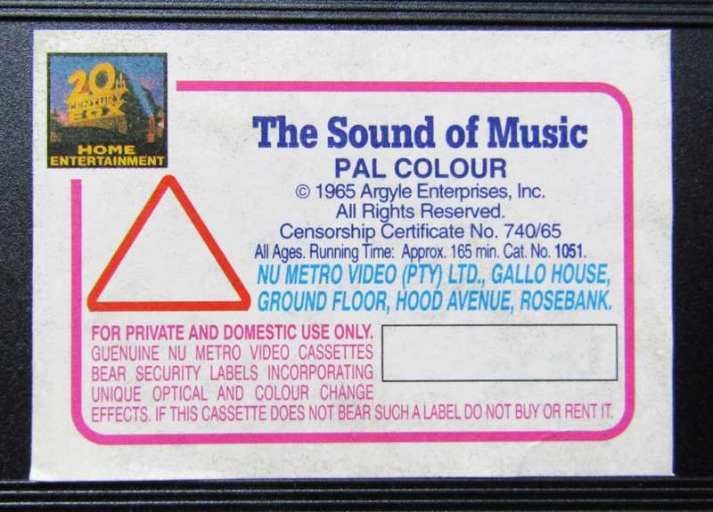 The Sound of Music - Movie VHS Tape (1994)