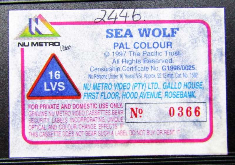 Sea Wolf - Stacy Keach - Movie VHS Tape (1998)