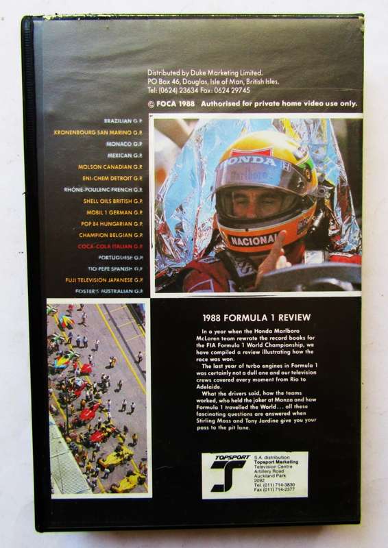 1988 Formula 1 Season Review - VHS Video Tape