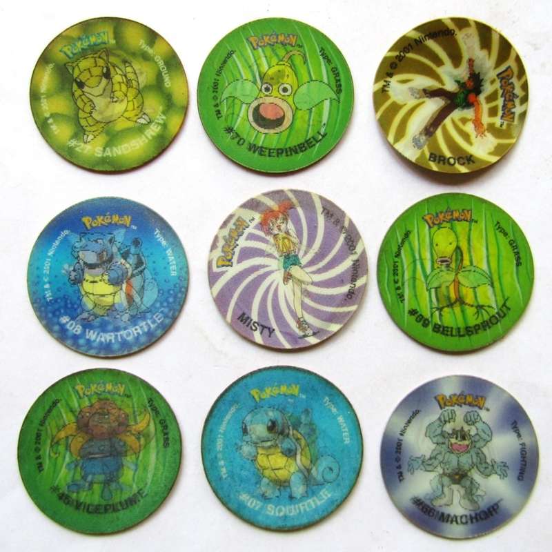 Lot of 9 Pokemon 3D Tazos by Simba