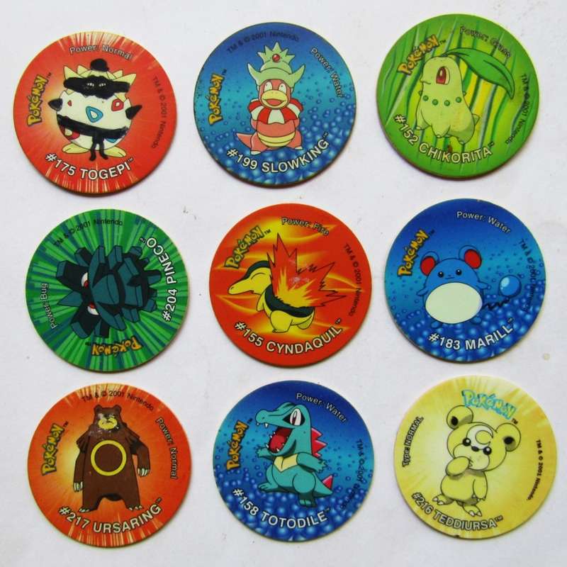 Lot of 9 Pokemon WJ Tazo Slammers by Simba
