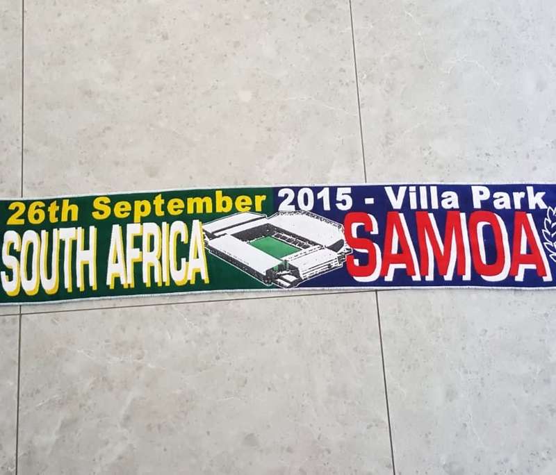 2015 SA vs Samoa Rugby Banner Scarf
