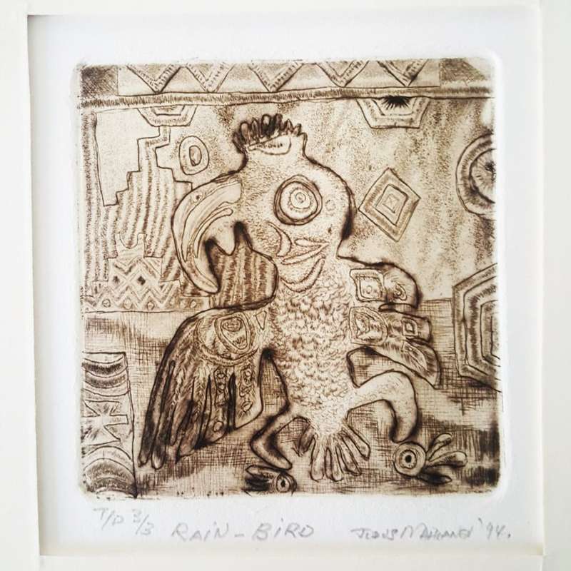 3 Etchings by SA Artist Sabela Judus Mahlangu