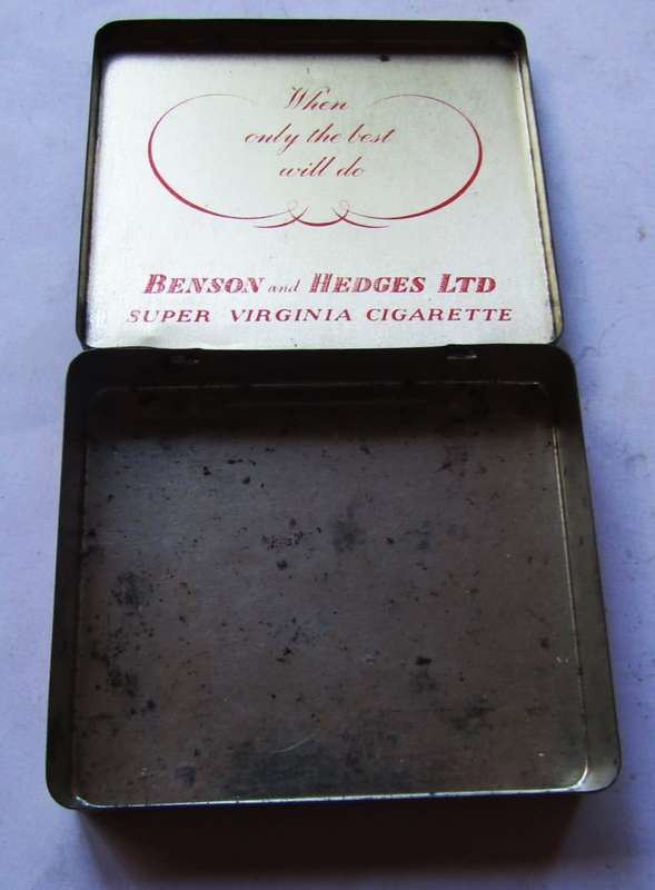 Old Benson and Hedges Metal Cigarette Tin