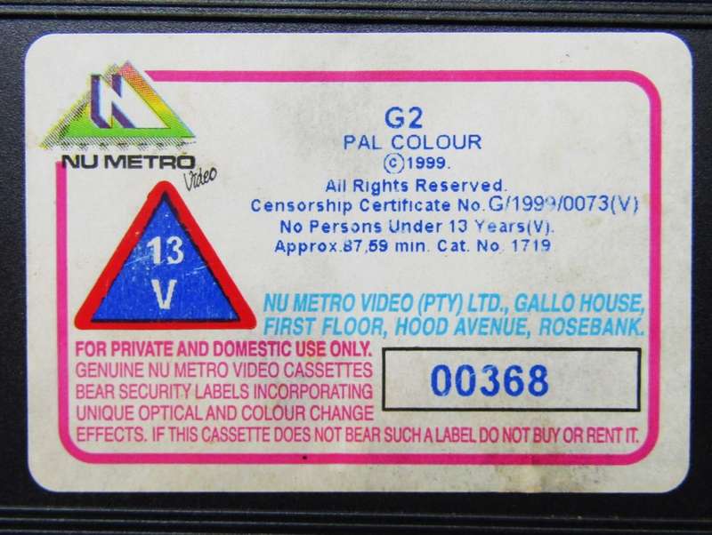 G2 - Daniel Bernhardt - Movie VHS Tape (1999)