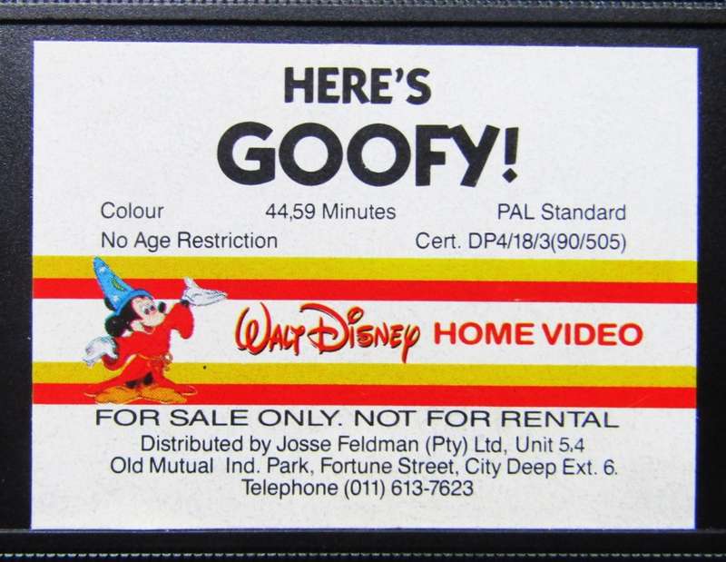 Here`s Goofy - Walt Disney VHS Video Tape (1990)