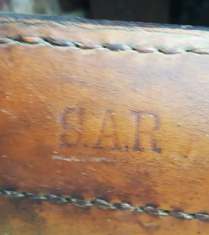 Scarce Old Stamped SAR - Railways Leather Tool Box