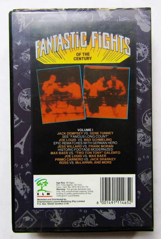 Fantastic Fights of the Century - Boxing VHS Video Tape (1991)