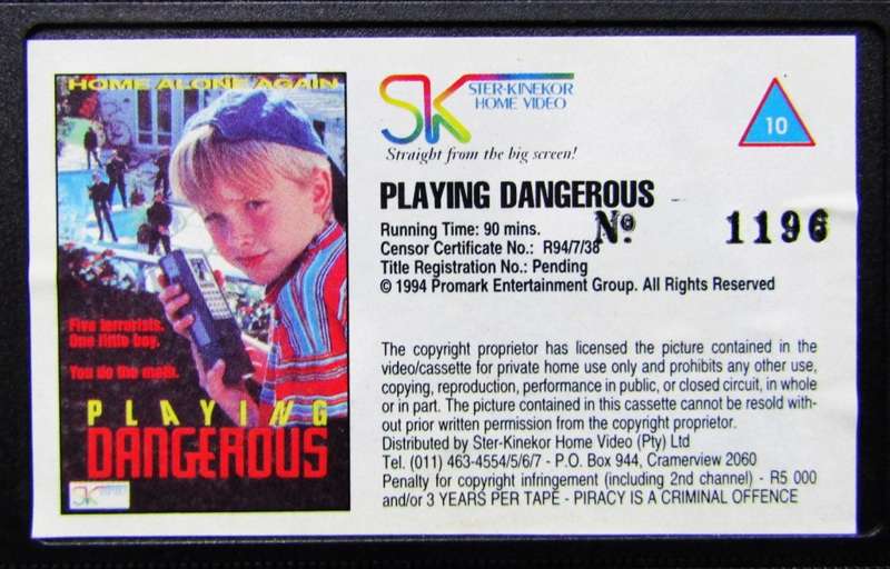 Playing Dangerous - Movie VHS Tape (1994)