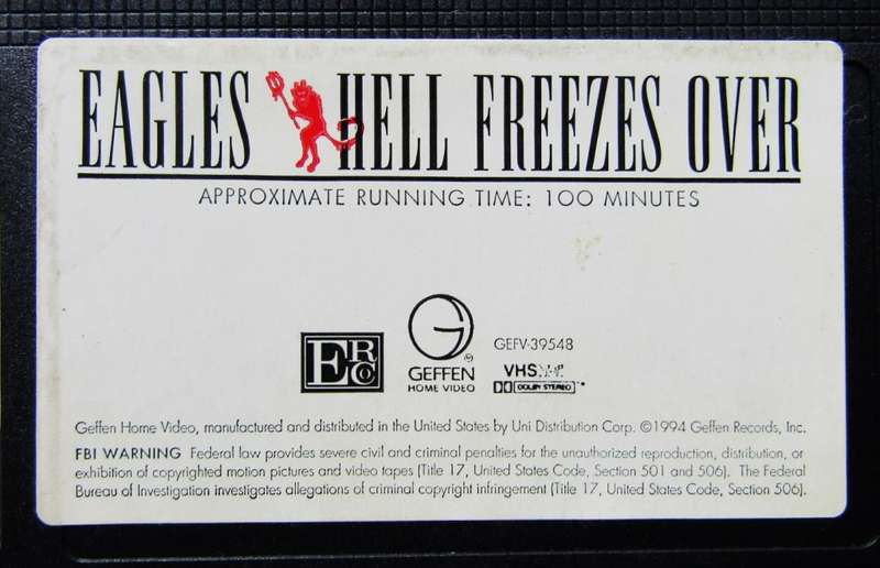 Eagles - Hell Freezes Over - VHS Video Tape (1994)
