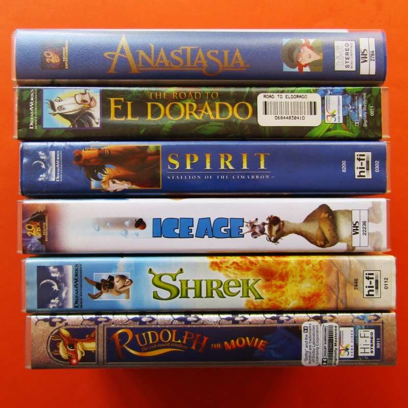 Lot of 6 Animated Movie VHS Tapes