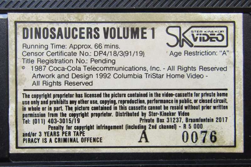 Dinosaucers Volume 1 - TV Series VHS Tape (1992)