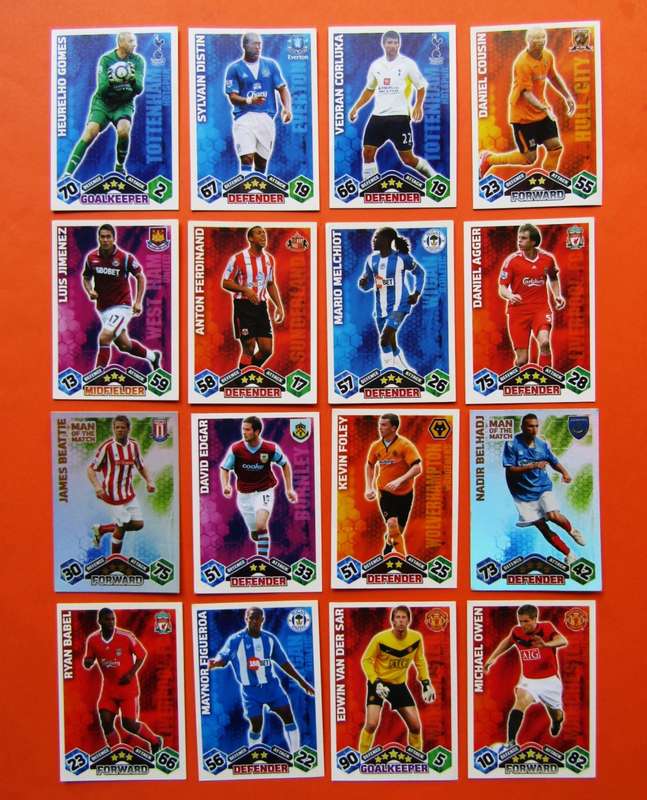 Lot of 16 Topps Match Attax Football Trading Cards