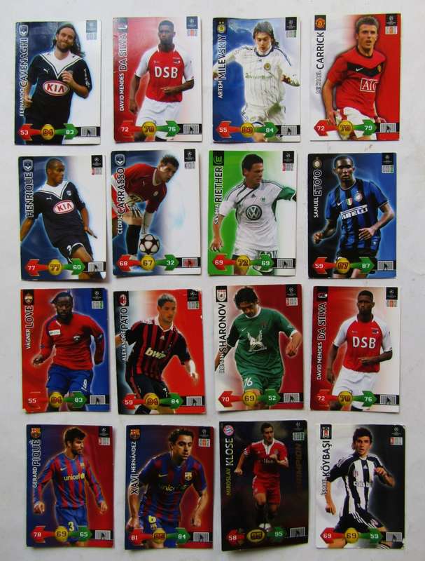 Lot of 16 Panini Super Strikes Football Trading Cards from 2009-2010