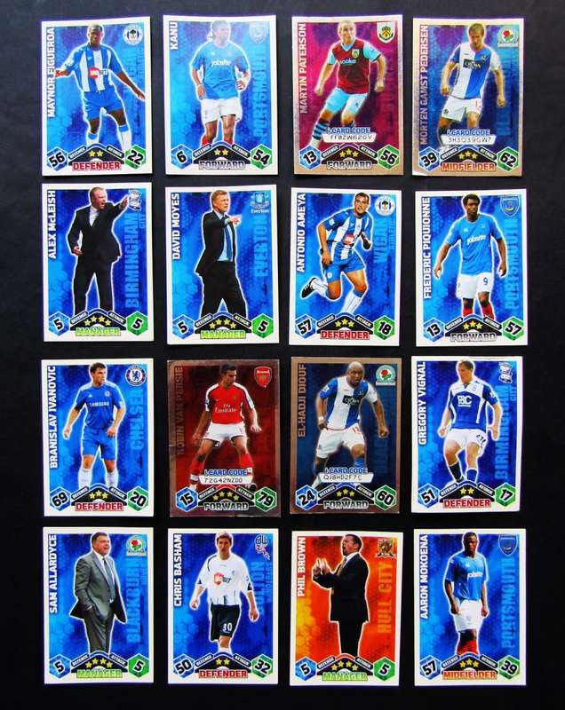 Lot of 16 Topps Match Attax Football Trading Cards
