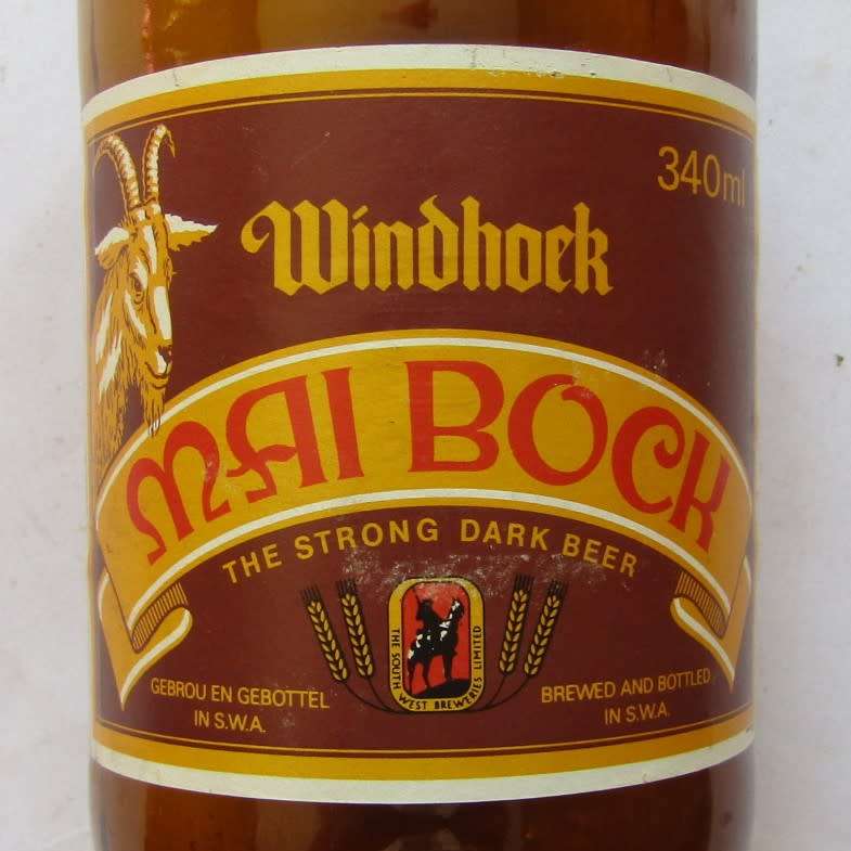 Old SWA Windhoek Mai Bock 340ml Beer Bottle with Cap