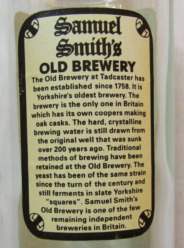 Old Samuel Smith`s Pale Ale 33cl Beer Bottle with Cap