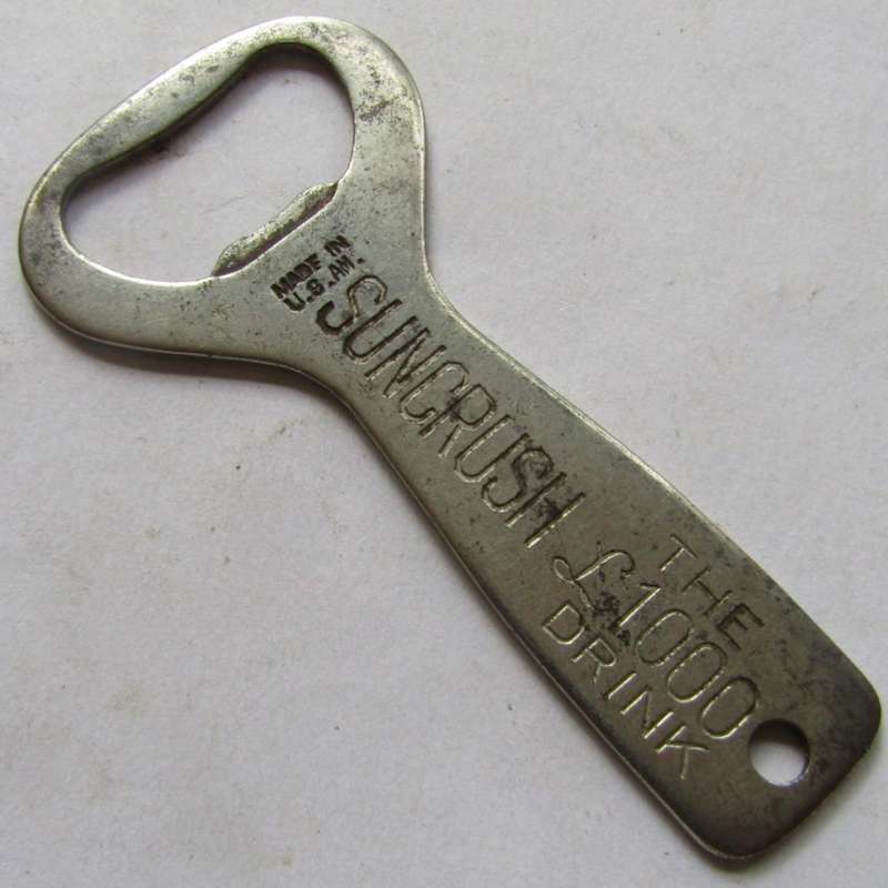 Vintage Made in USA Suncrush Metal Bottle Opener