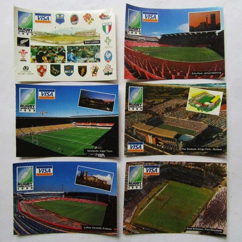 1995 Rugby World Cup Stadiums Postcards