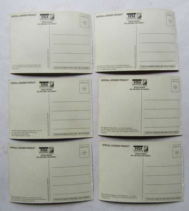 1995 Rugby World Cup Stadiums Postcards