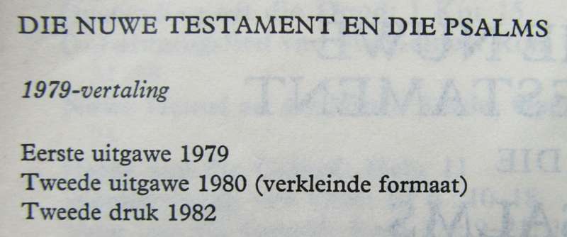 1982 SADF Afrikaans Pocket Bible