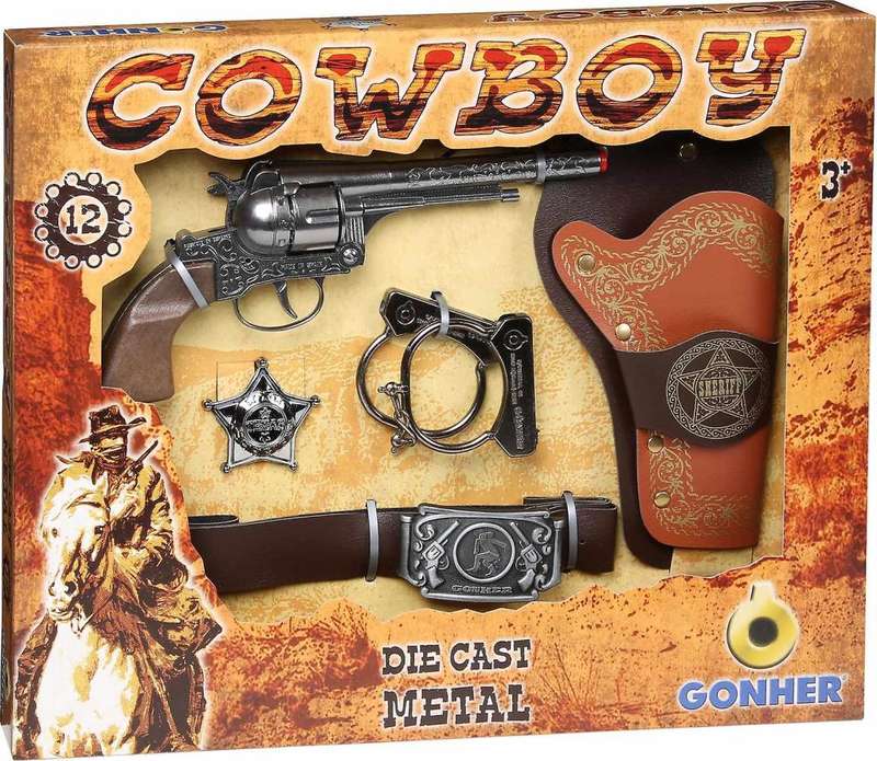 Gonher Die Cast Metal Cap Gun Cowboy Set