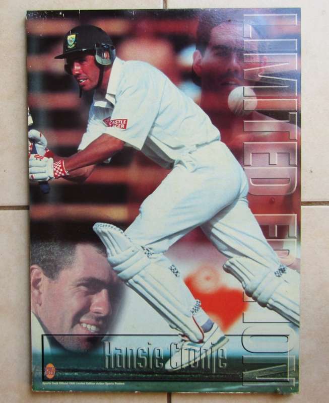 1998 Hansie Cronje Cricket Hardboard Image