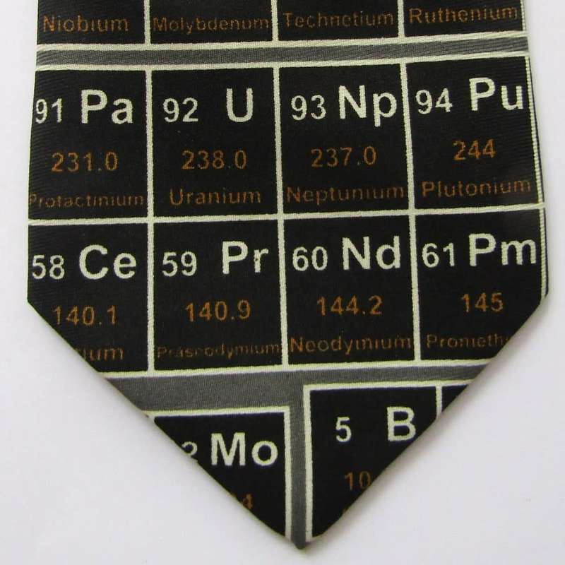 Periodic Table of Elements Geeky Science Neck Tie