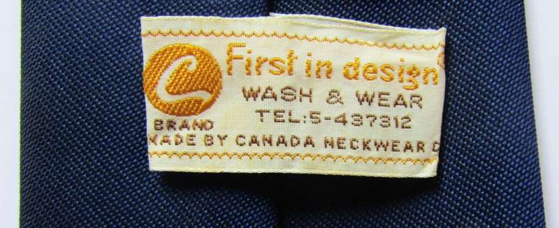 Old Made in Canada PS HK Insignia Neck Tie