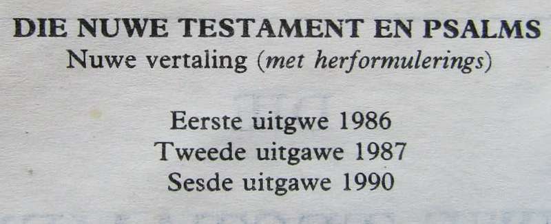 1990 SADF Afrikaans Pocket Bible
