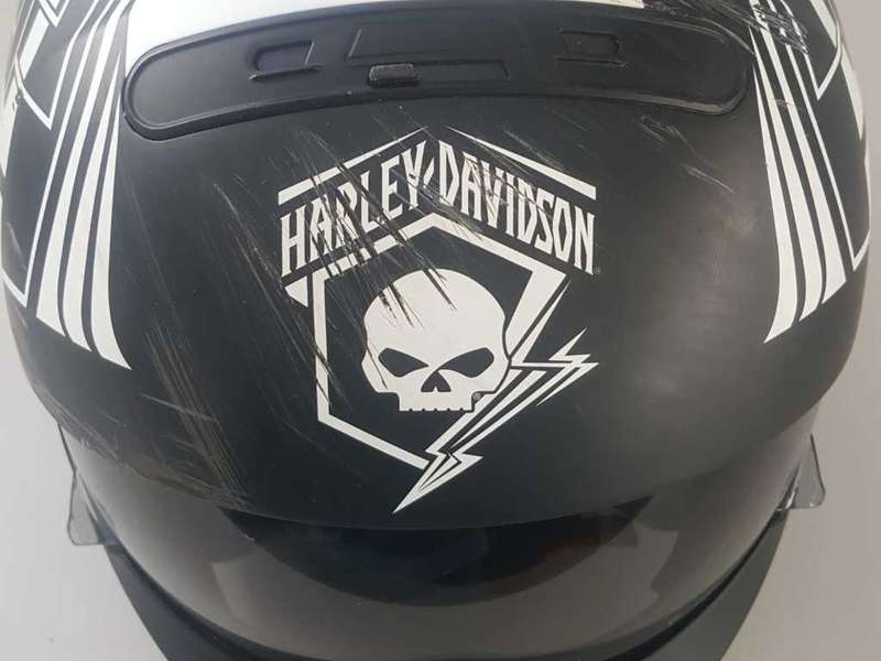 Genuine Harley Davidson Skull Lightning Motorcycle Helmet