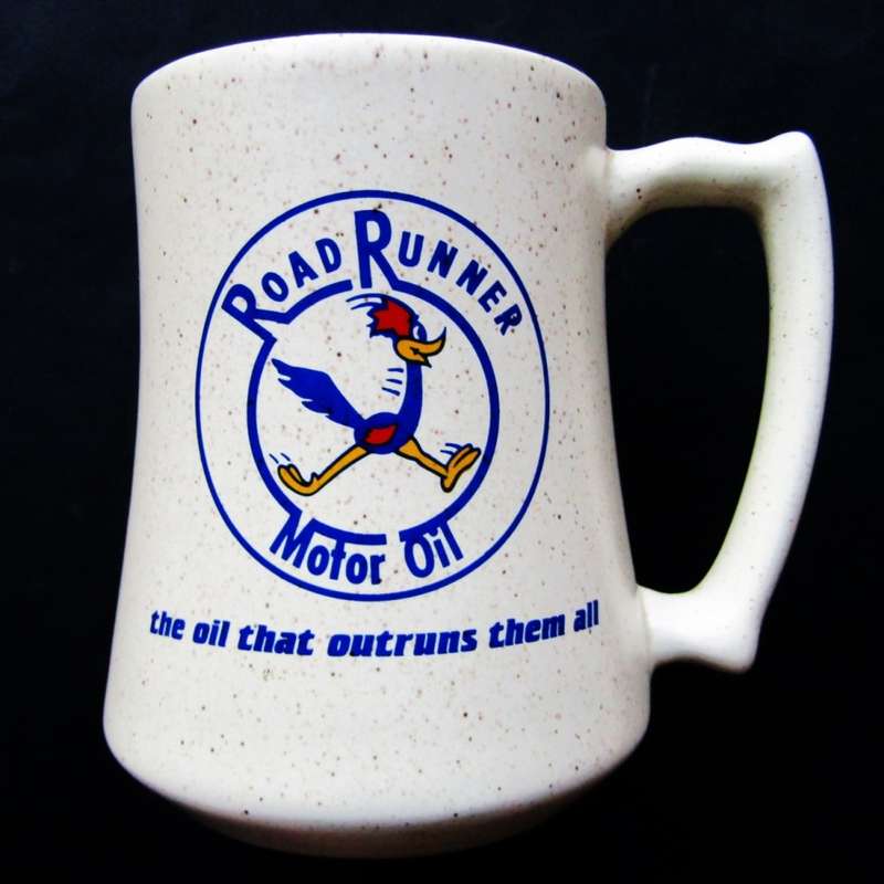 Old Road Runner Motor Oil Beer Mug