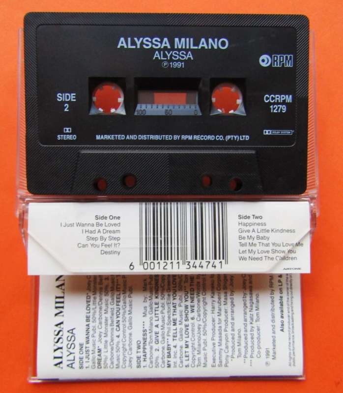 1991 Alyssa Milano Cassette Tape with Stickers
