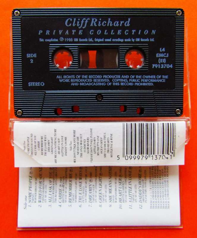 Cliff Richard - Private Collection - Cassette Tape (1988)