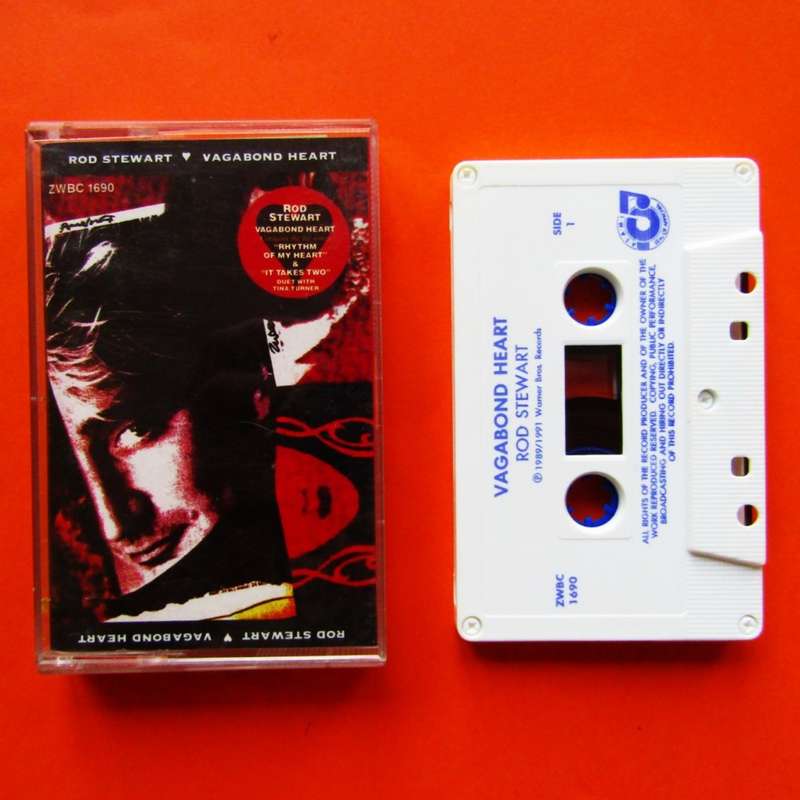 Rod Stewart - Vagabond Heart - Cassette Tape (1991)
