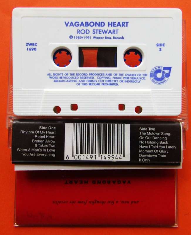 Rod Stewart - Vagabond Heart - Cassette Tape (1991)