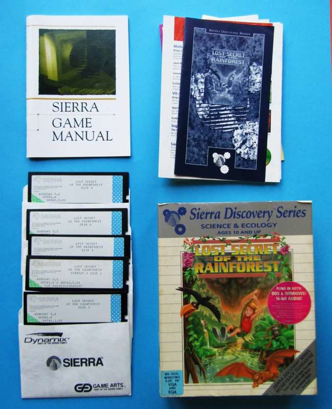 Lost Secret of the Rainforest - Big Box Floppy Disk PC Game (1993)